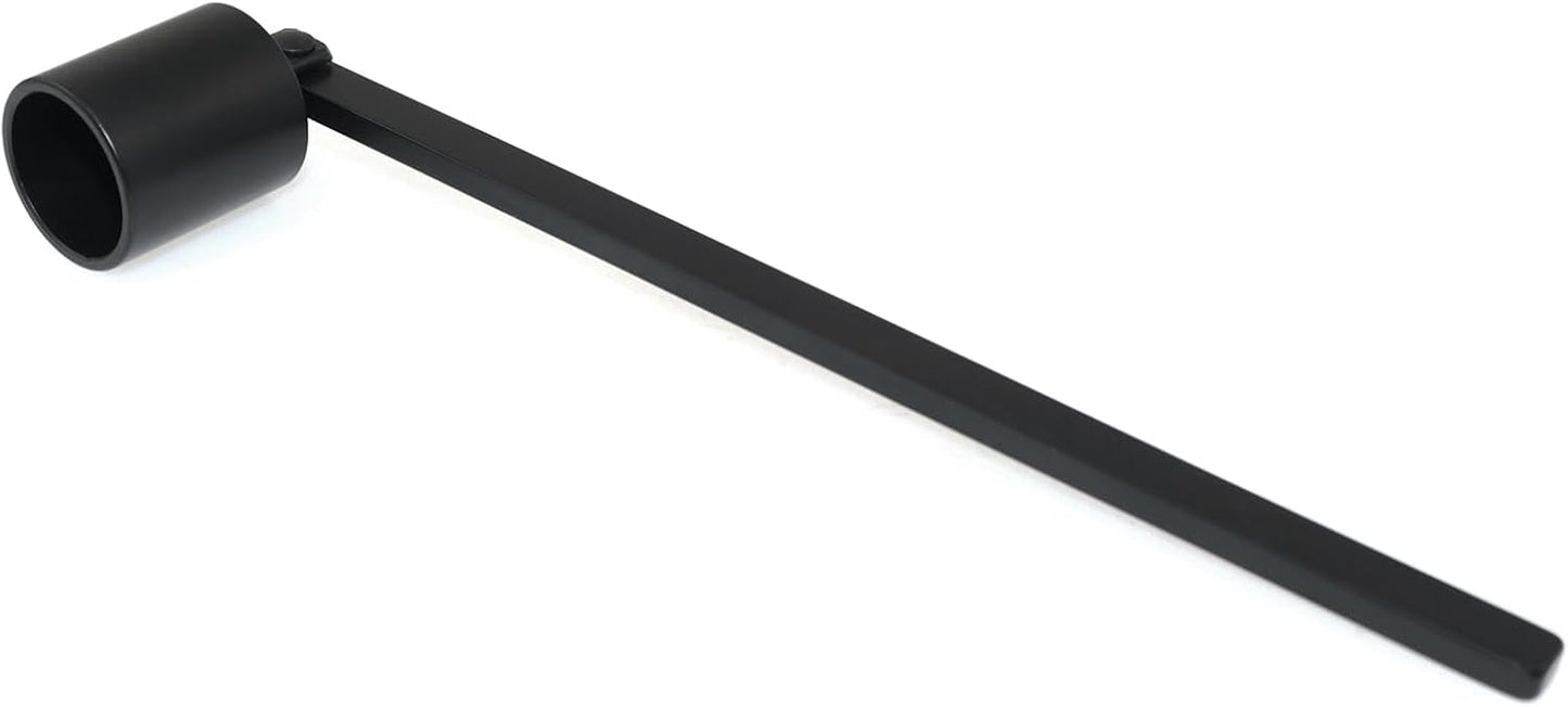 Stainless Steel Cylindrical Candle Snuffer Aromatherapy Extinguishing Tool with Long Handle 16cm for Altars Fireplaces Wedding Churches Candle Extinguishing Cover Black