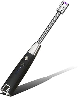 Outset Rechargeable Arc Lighter with Flexible Neck for Grill, Candles, and Fireplace