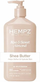 HEMPZ Sweet Almond & KOA Body Lotion, Moisturizing Hemp Seed Oil and Shea Butter, Hydrating Vegan Lotion for Dry Skin, 17 oz