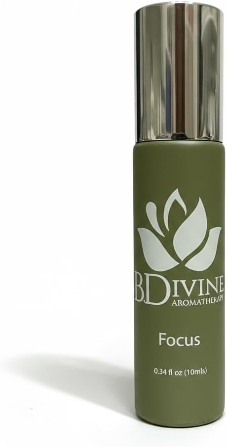 Focus Essential Oil Roll-On - Therapeutic, Aromatic Blend for Concentration and Clarity (10ml)