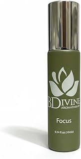 Focus Essential Oil Roll-On - Therapeutic, Aromatic Blend for Concentration and Clarity (10ml)