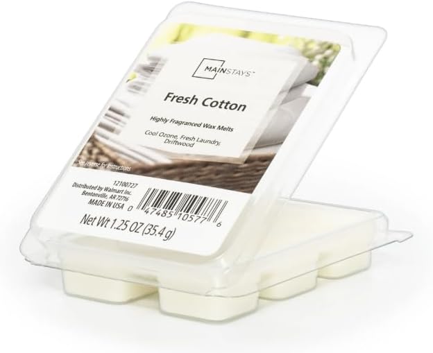 Mainstays Fresh Cotton Scent6 Cube Wax Melt, 1.25 oz