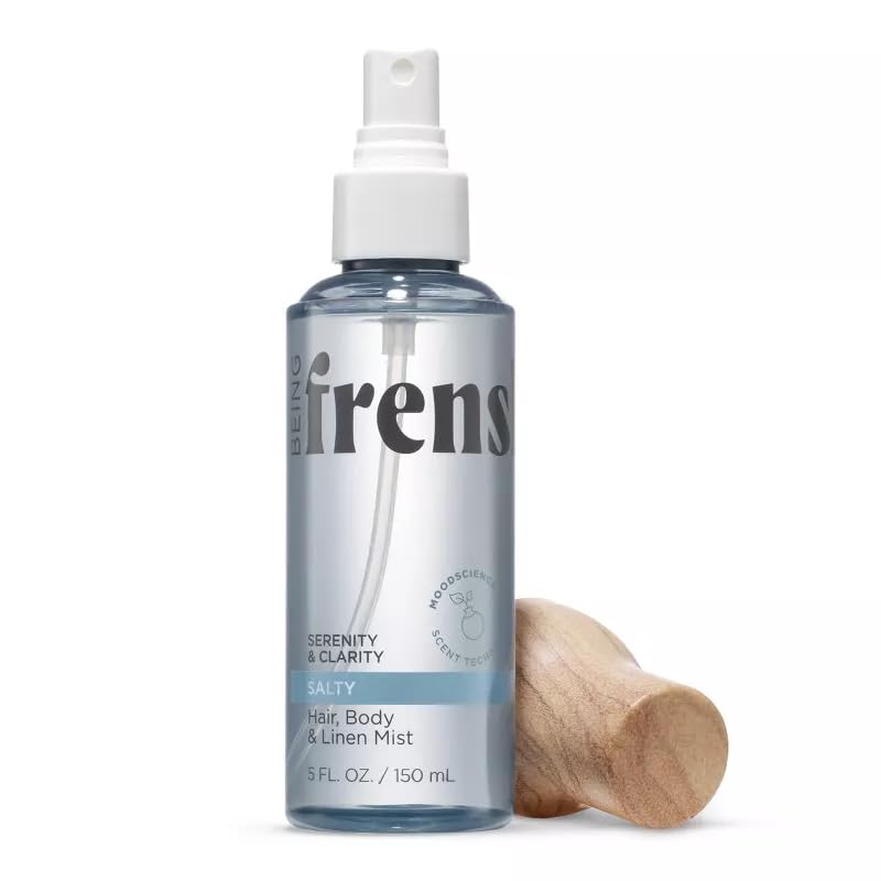 Being Frenshe Women’s Hair, Body & Linen Mist Body Spray with Essential Oils, 5 fl oz (Salty)