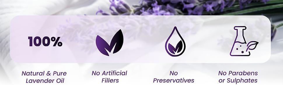 Lavender Essential Oil – 10ml Pure and Natural Diffuser Oil for Aromatherapy Diffuser, Humidifier, Massage – Undiluted, No Fillers (Lavender)