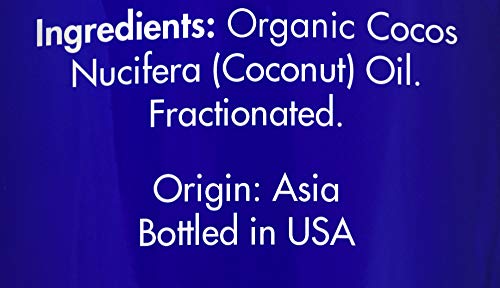 Organic, Fractionated Coconut Oil, for Skin, Essential Oils – 100% Pure, Fractionated Coconut Oil, by Zongle Therapeutics, 4 OZ