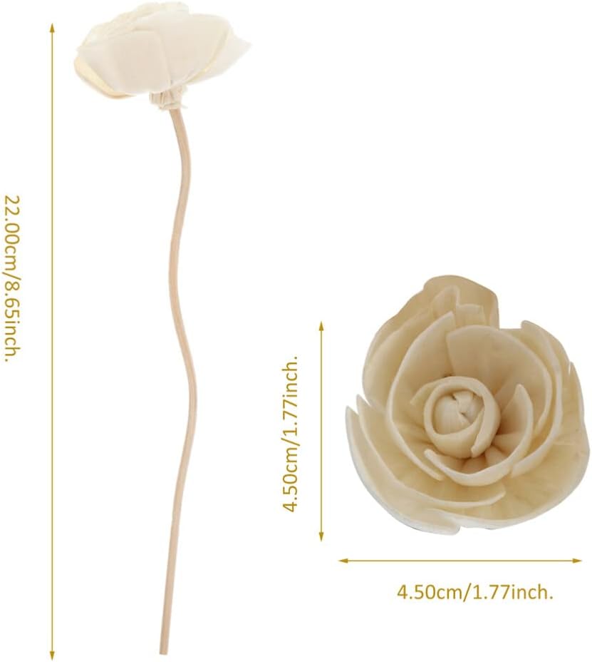 6pcs Aromatherapy Rattan Diffuser Sticks Essential Oil Diffuser Fragrance Diffuser Aroma Diffuser Aroma Flower Rattan Sticks Aroma Sticks Aroma Bottle Accessory oiling Rose Refill