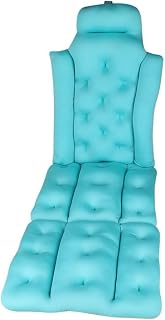 Full Body Bath Pillow for Bathtub, Thick & Luxury Bathtub Cushion with 144 Suction Cups, Bathtub Pillows for Head & Neck, Back Support, Ideal Bath Accessories for Gifts Spa, Soaking, Tub (Blue)