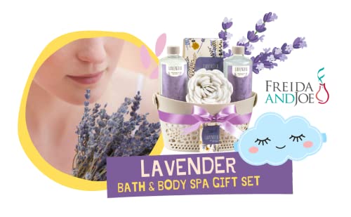 Bath & Body Gift Set for Men and Women Spa Kit with Shea Butter | Shea Butter, Vitamin E, Reusable Beautiful Basket, Perfect for Relaxation, Mother's Day Gift for Mom