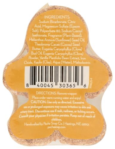 Pacha Soap Sugar & Spice Gingerbread Man Froth Bomb, 4.5 OZ