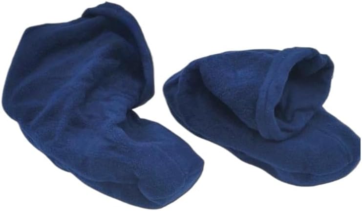 Microwaveable Aromatherapy Foot Warmers – Reusable Heated Booties with Flaxseed & Herbal Infusion for Foot Relaxation, Moist Heat Comfort & Cold Feet Relief (Blue, One Size)