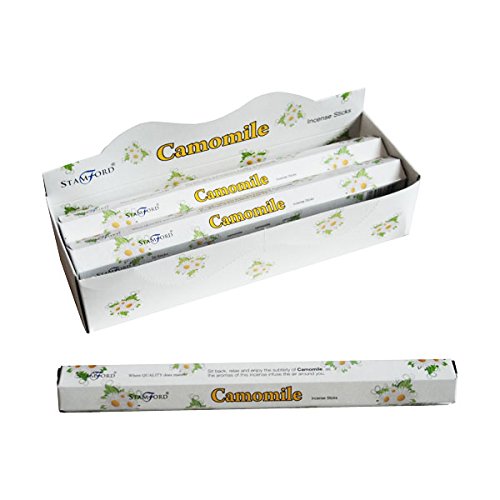 1 X Camomile - Box of Six 20 Stick Tubes, 120 Sticks Total - HEM Incense