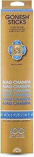 Gonesh - Extra Rich Scented Incense Sticks - Non-Toxic 10” Slow Burn Aromatic Sticks - Nag Champa - 100 Pack