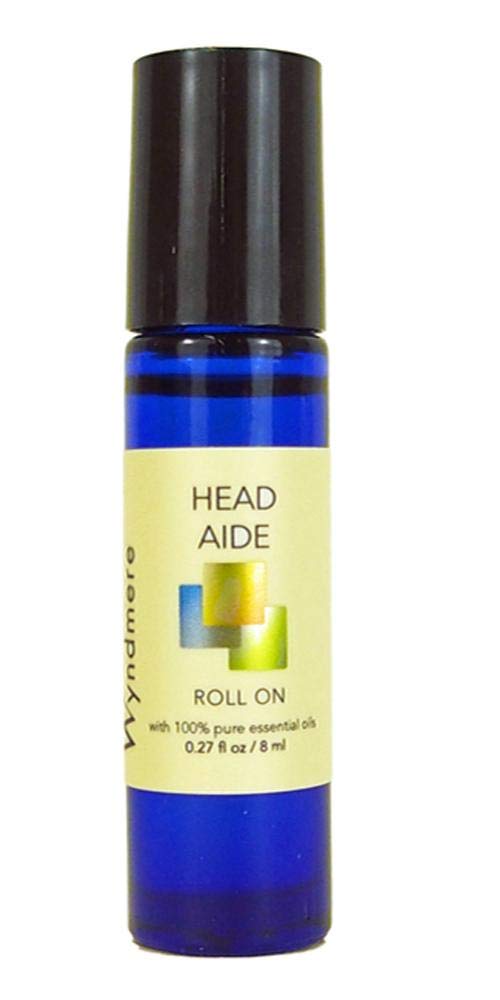Head Aide Roll-on Made with Pure Essential Oils Diluted in Jojoba Oil for Topical Use - .27fl oz - Wyndmere Naturals