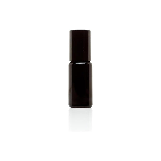 Infinity Jars Black Ultraviolet Glass Bottle 10 Ml (.34 fl OZ) w/Glass Ball Roll on Tip Screw top Bottle for Essential oil