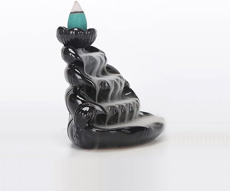 Handmade Backflow Incense Holder, Incense Burner Ornament, Ceramics Waterfall Incense Seat, Zen Decor