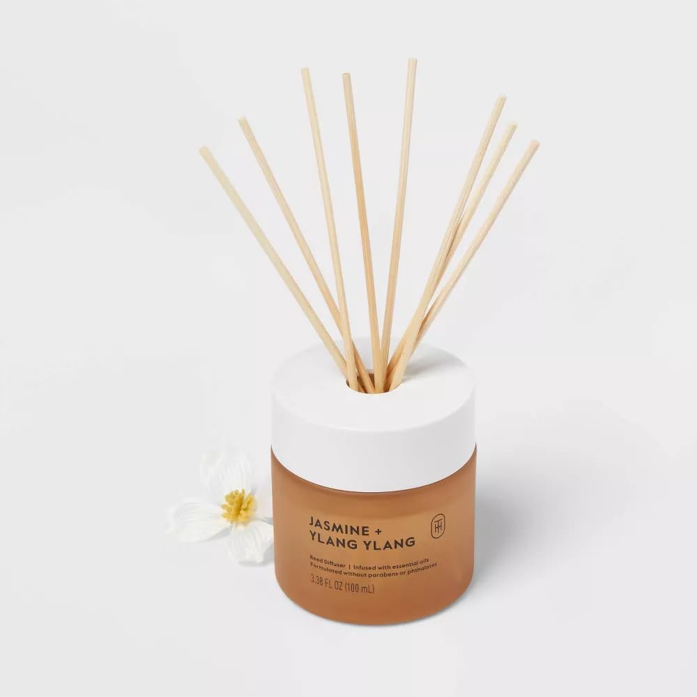 Threshold Glass Reedd Diffuser Jasmine and Ylang Ylang 3.38 fl oz