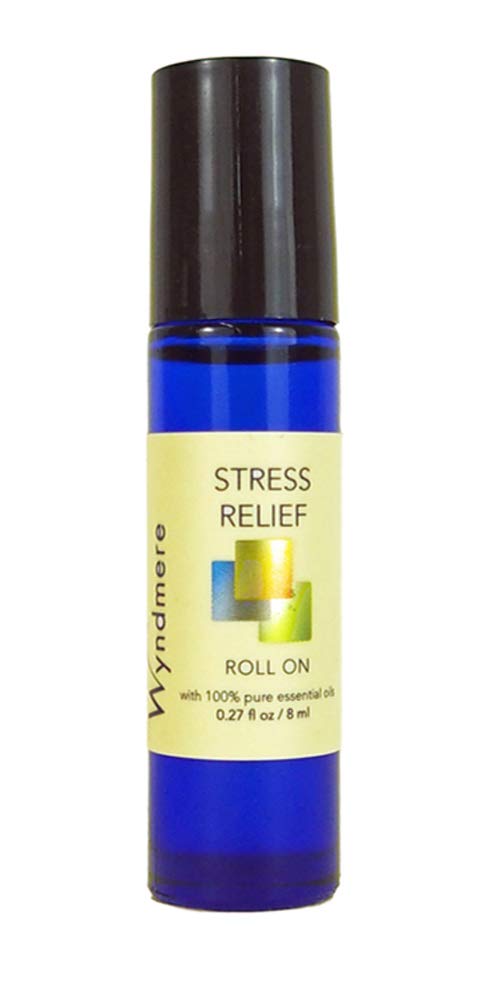 Wyndmere Stress Relief Aromatherapy Roll-On — Pure Essential Oils Pre-Diluted in Jojoba — 8ml