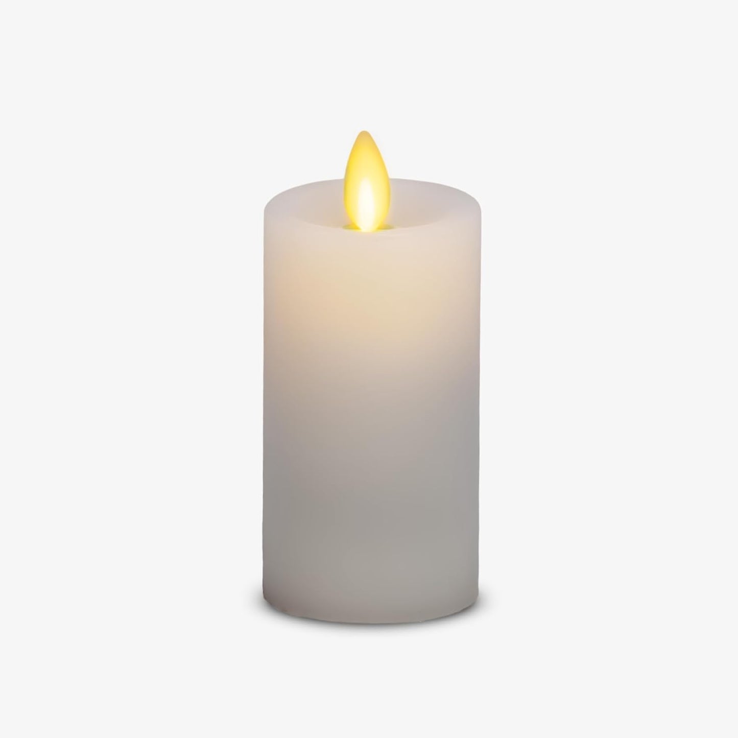 Luminara Classic Slim Flameless LED Candle, White 2" x 4.25", Battery Operated Moving Flame Pillar w/Timer, Safe Realistic Wax Candle, Home Decor