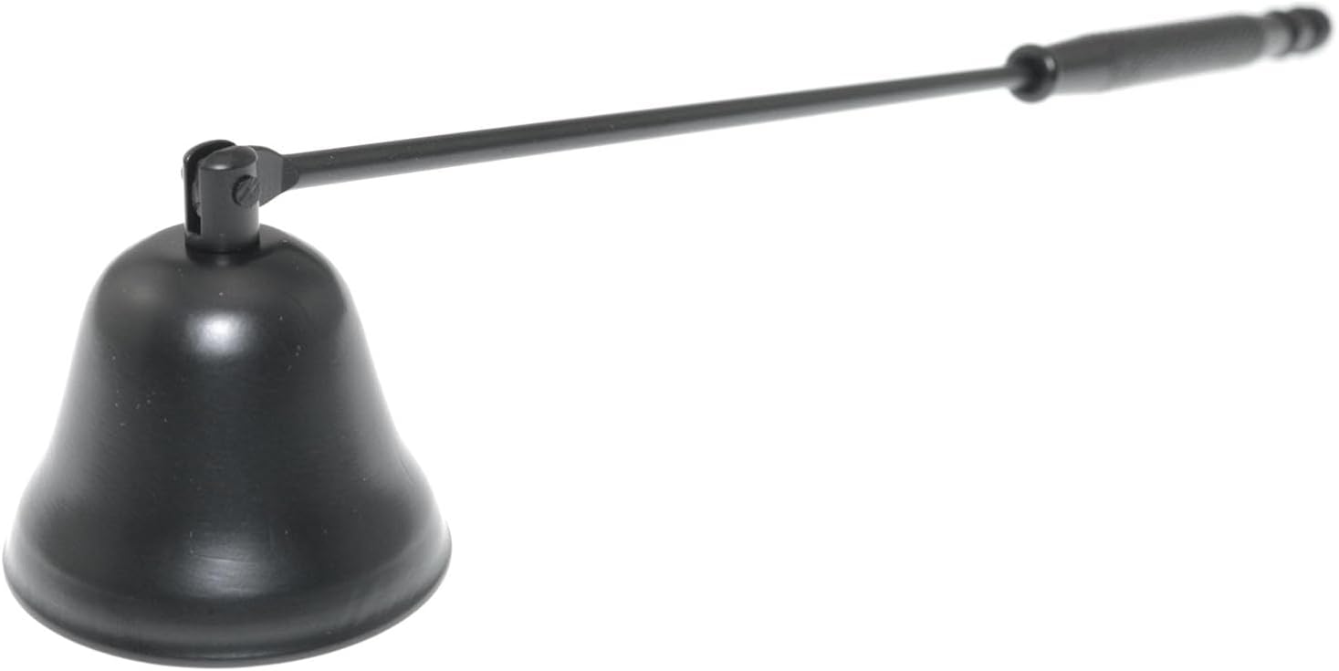 Horn Model Candle Extinguishing Cover 21cm Black Aroma Candle Tools Antique Style Stainless Steel with Long Handle Polished Wick Flame Snuffer