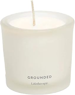 Lifetherapy Grounded Small Soy Votive Candle - Inspiring Scent, Natural Soy Wax, Clean Burn, Long-Lasting Aroma, 2.5 Ounce