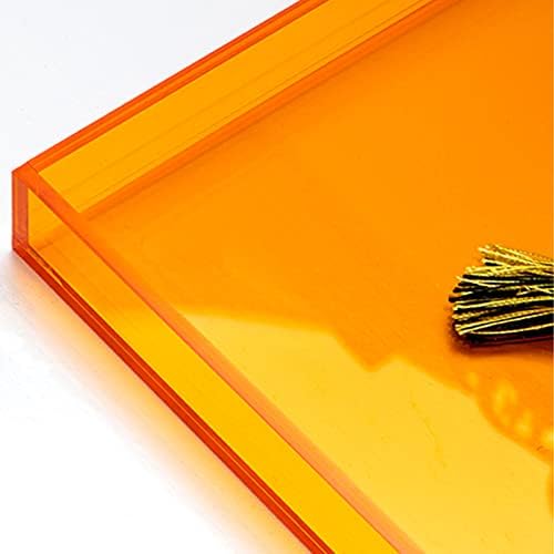 Bathtub Trays for Tub, Acrylic Bathtub Tray Caddy, Bath Shelf Bathtub Tray Storage Racks, Spa Board Bathroom Bath Tub Table,32.3"" Lx7.9 Wx1.2 H,Clear/Clear/32.3"" L*7.9"" W*1.2"" H, Orange