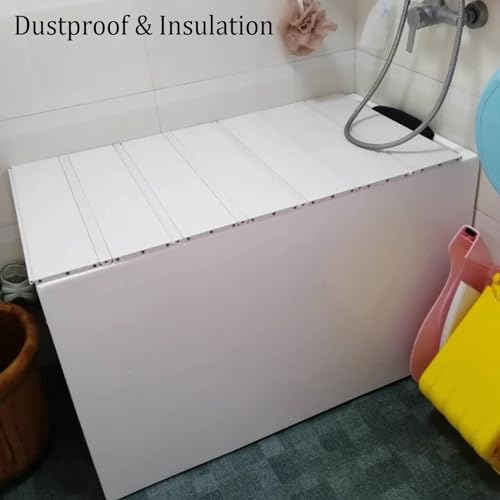 Luxury Folding Bathtub Cover Caddy Tray - 0.6cm Thick Insulation Lid for Spa & Reading - Durable Dust Board Bath Accessories