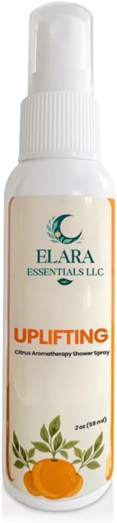Uplifting Aromatherapy Shower Spray – Energizing Citrus Mist with Organic Citrus Oils – Refreshing Shower & Room Spray for Mood Boost & Morning Energy – 2oz