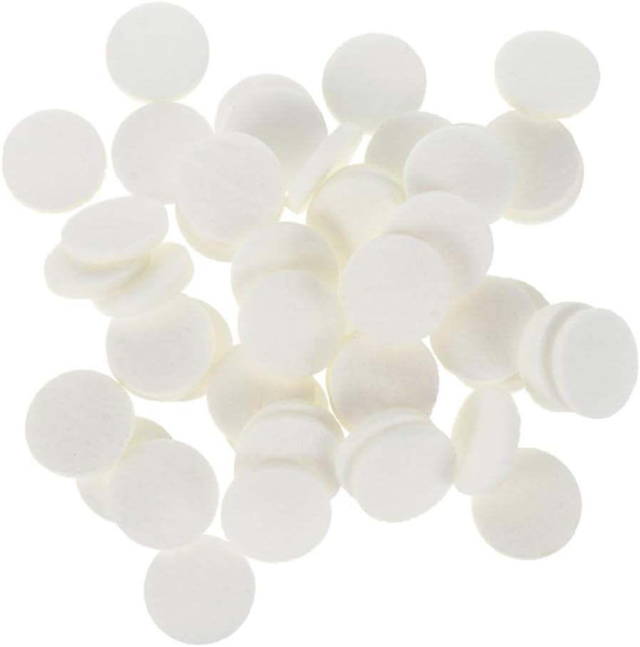 Car Diffusers for Essential Oils 50pcs Aroma Pads Essential Oil Diffuser Pads Unscented Refill Pads Thickened Washable Absorbent Replacements Aroma Pads 30mm for Car Scent