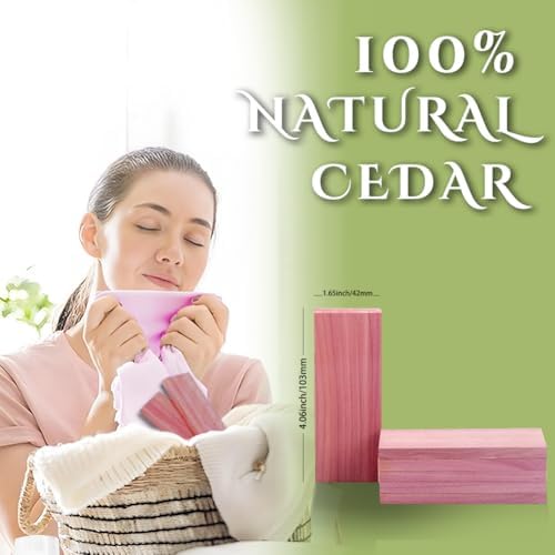 Save 15% on Cedar Blocks for Clothes Storages, 100% Aromatic Red Ceder Sachets Natural Wood Chips 16 Pcs and Cedar Ball and Chips 40Pcs