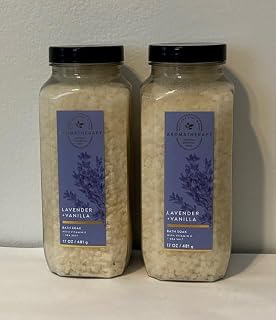 Lavender Vanilla Bath Soak (17 oz / 481 g) 2-Piece Set.