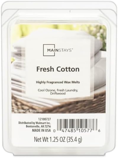 Mainstays Fresh Cotton Scent6 Cube Wax Melt, 1.25 oz