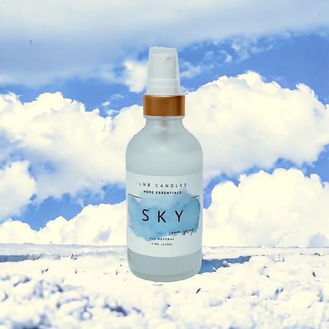 Sky Room and Linen Spray jasmine bergamot oak and Vanilla Made in USA Pet Safe Clean Ingredients Essential Oils Long Lasting Linen and Fabric Freshener