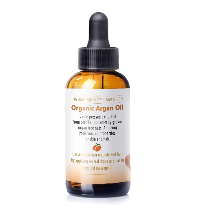 Nuvia Organics Argan Oil - USDA Certified Organic, Cold Pressed, Unrefined (Virgin); 1oz