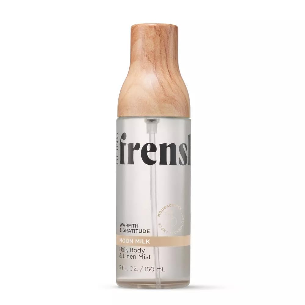 𝐁𝐞𝐢𝐧𝐠 𝐅𝐫𝐞𝐧𝐬𝐡𝐞 Moon Milk for Women's Hair, Body & Linen Mist Body Spray with Essential Oils - 5 FL OZ (Pack 01)