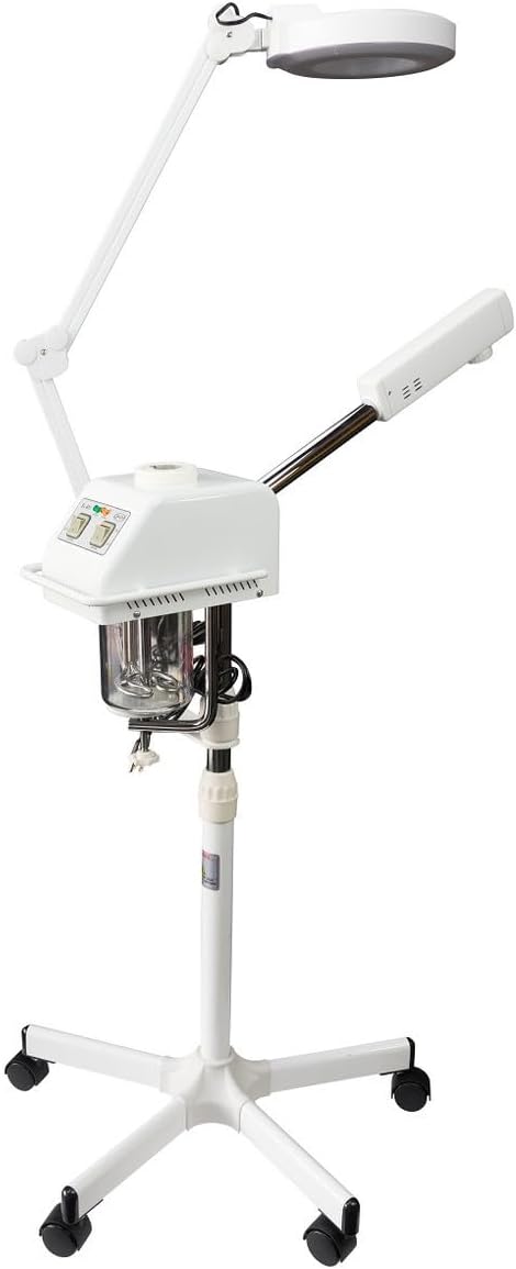 2 in 1 Facial Steamer and Magnifying Lamp Combo (SL-601 & 1001T) (White)
