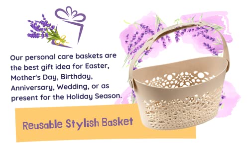 Bath & Body Gift Set for Men and Women Spa Kit with Shea Butter | Shea Butter, Vitamin E, Reusable Beautiful Basket, Perfect for Relaxation, Mother's Day Gift for Mom