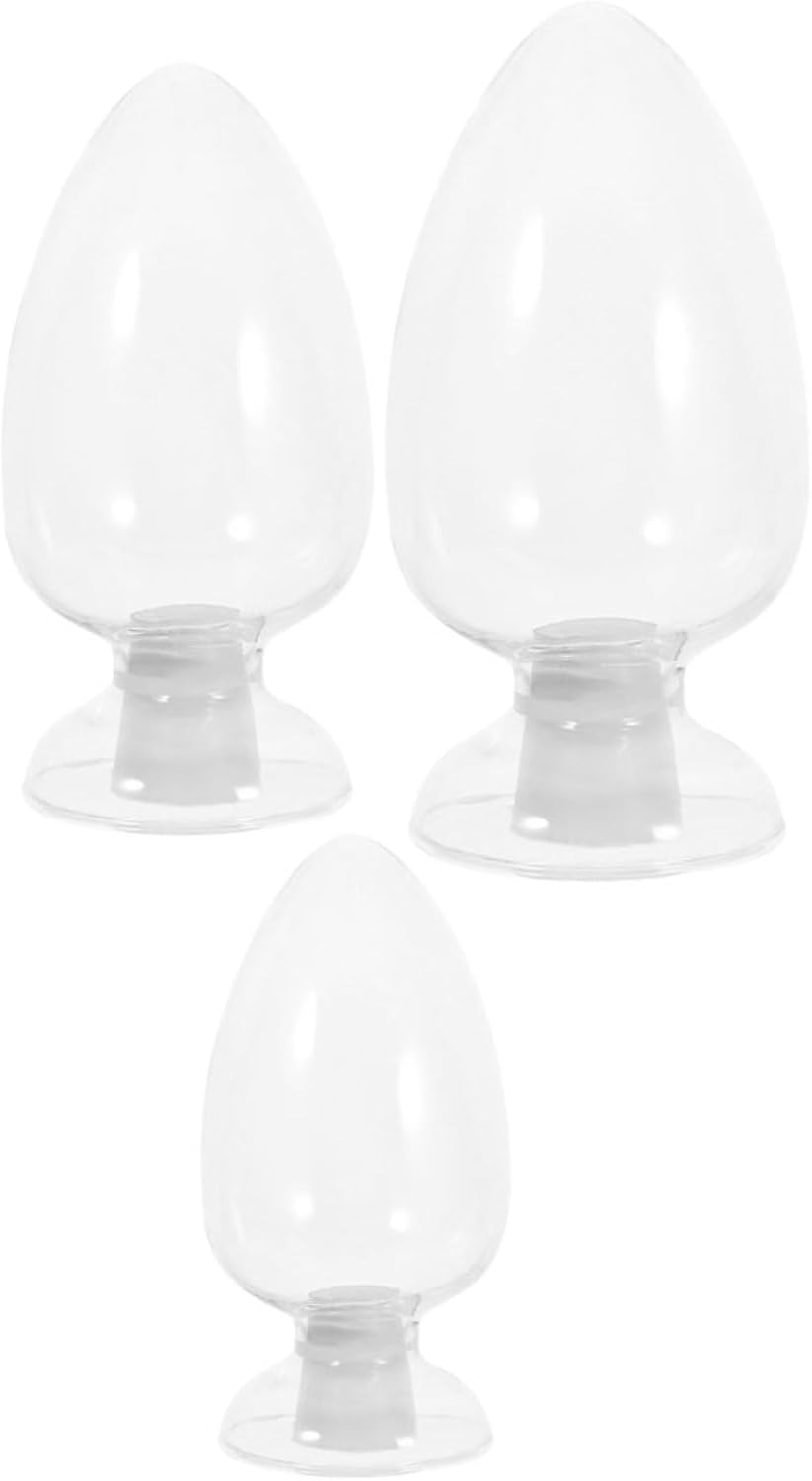 3Pcs Transparent Glass Match Holders Decorative Storage Jars for Matches Compact Cloche Design for Home Decor present for Candle Lovers Lightweight and Versatile