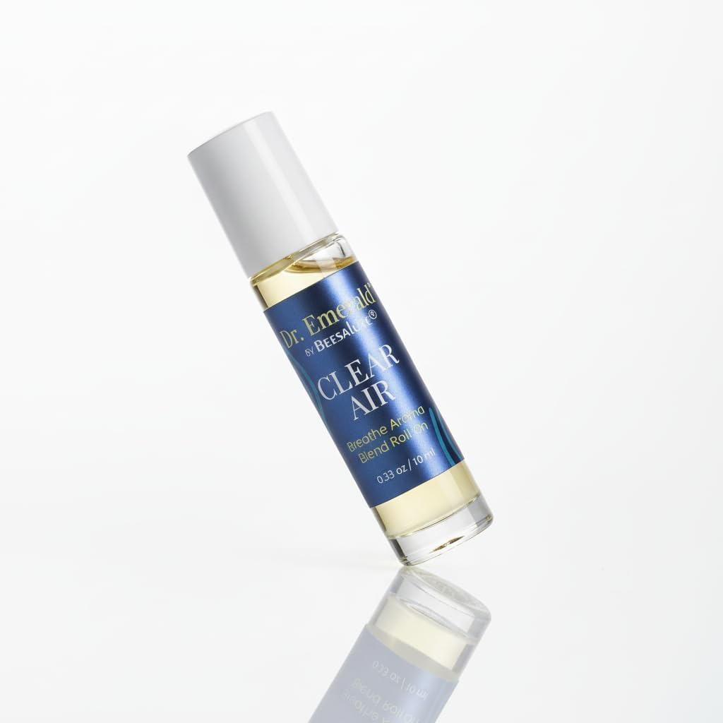 Dr. Emerald Clear Air Essential Oil Aromatherapy Blend Roll On - Fresh Botanical Oil with Eucalyptus, Peppermint & Pine - Pre Diluted Aromatherapy Roll On (10 ml / 0.33 oz, Clear Air)