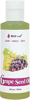GRAPESEED OIL | 4oz (118ml) | All-Natural | For Hair, Skin & Nails | Moisturizer for Sensitive Skin Types | Refined, Cold Pressed | by Well's Oil