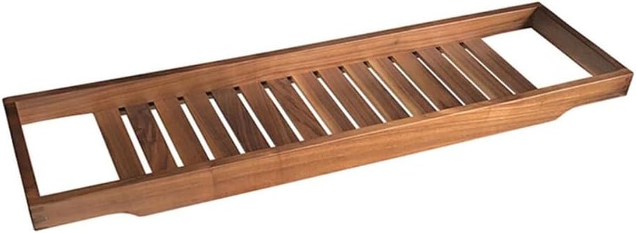 Bathtub Covers,Bathtub Caddy Tray, Hotel Bathtub Soaking Rack, Solid Wood Shower Bathtub Tray Shelf, Bathroom Storage Board,Brown-70x22cm