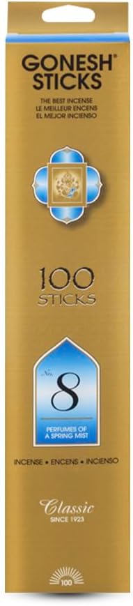 Gonesh - Classic Collection - Non-Toxic 10” Slow Burn Light Fruit & Floral Aromatic Sticks - No. 8-100 Pack