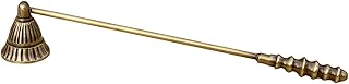 Living Ideas Handmade Solid Brass Candle Snuffer Farmhouse Modern Candle Extinguisher with Long Handle, Antique Brass Candle Snuffer Gift for Candle Lovers Classic Look Gold Wick Candlesnuffers