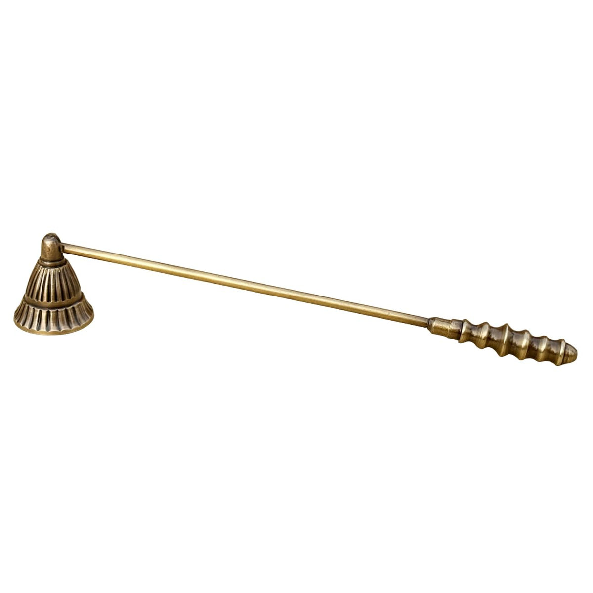 Living Ideas Handmade Solid Brass Candle Snuffer Farmhouse Modern Candle Extinguisher with Long Handle