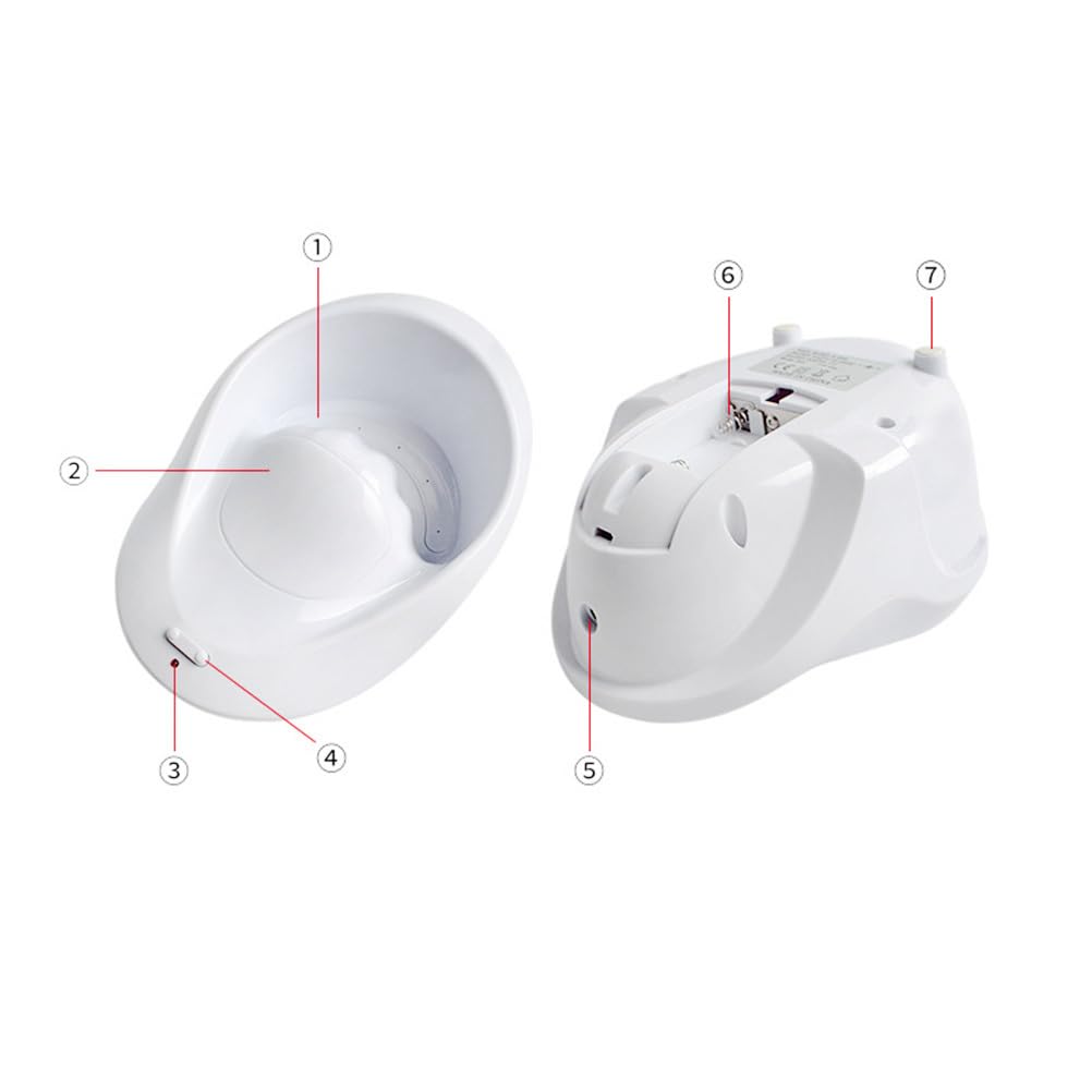 Healifty Electric Manicure Bubble Spa Hand Bowl 8.07X5.70X3.54 Inch Nail Soaking Container with Us Plug for Professional Nail Care and Home Use