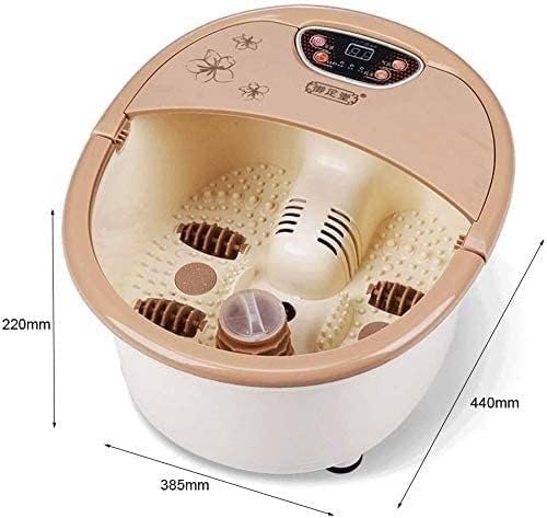 Foot Spa Foot Bath Massager with Heat Bubbles Vibration Red Infrared Light 4 Massage Rollers and Pedicure Stone for Tired Feet Shiatsu Massage to Relieve Stress Muscle Pain