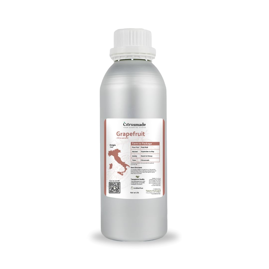 Grapefruit Essential Oil - Direct from Citrusmade in Sicily- Pure Essential Oil for Diffusers and Aromatherapy