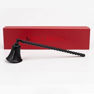 Brass Bead Candle Snuffer, Flame Extinguisher with Long Handle, Accessory for Candle Lovers (Black)