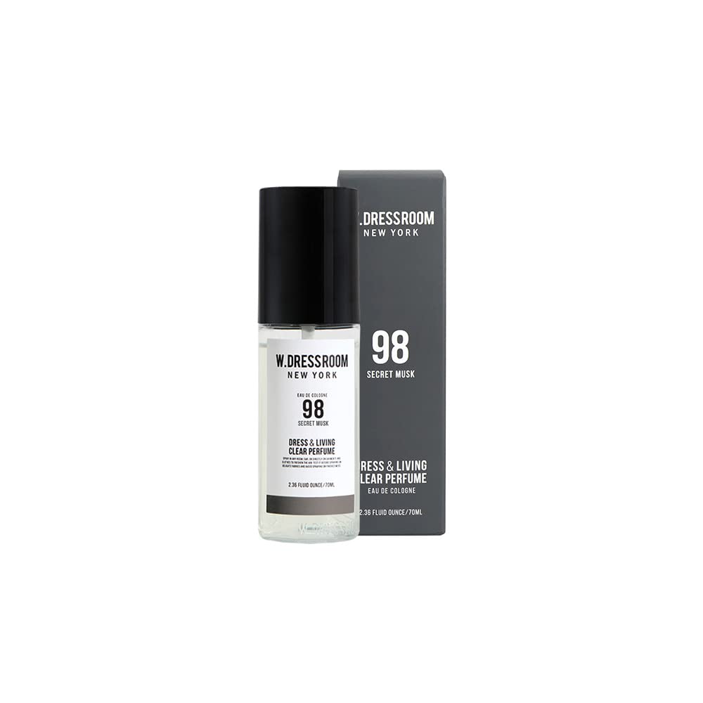 W.Dressroom Dress & Living Clear Perfume Spray Set of 2 – No.50 Green Apple + No.98 Secret Musk | Room & Fabric Spray, Odor Eliminating, Hypoallergenic Fragrance Mist, Travel Size Perfume Gift Set
