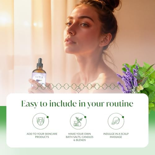 Siva Lavender Essential Oil, Peppermint Essential Oil and Eucalyptus Essential Oil 4oz Bundle Super Saver Combo – Premium Grade Value Set for Aromatherapy, Scalp Massage, Hair Care, Skin & Body