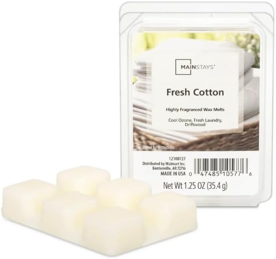 Mainstays Fresh Cotton Scent6 Cube Wax Melt, 1.25 oz